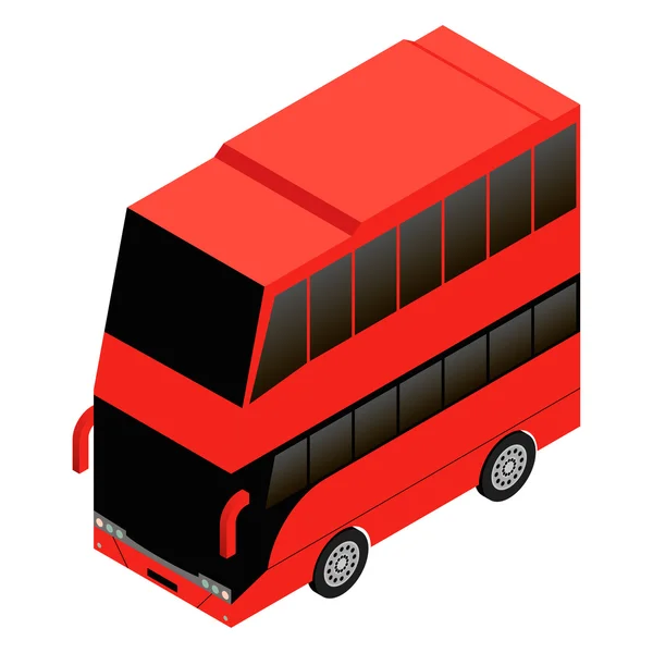 London double decker red icon — Stock Vector