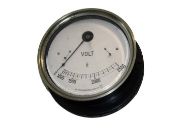 Eski siyah voltmetre