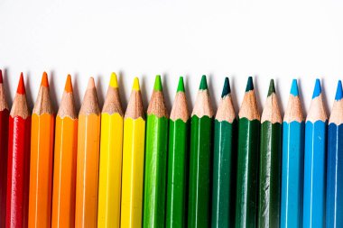 Stüdyo boyama kalemlerinin fotoğrafını kapat