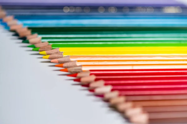 Assortment of colored pencils.Colored Drawing Pencils.Colored drawing pencils in a variety of colors
