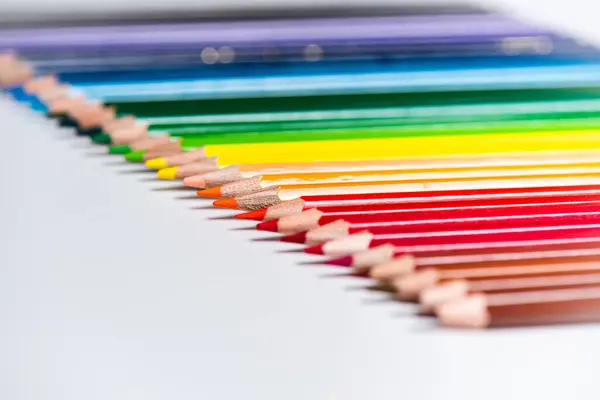 Assortment Colored Pencils Colored Drawing Pencils Colored Drawing Pencils Variety — Stock Photo, Image