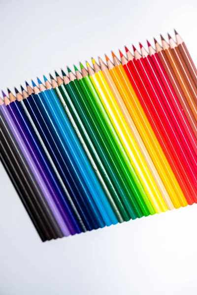 Estudio Cerca Foto Lápices Para Colorear —  Fotos de Stock