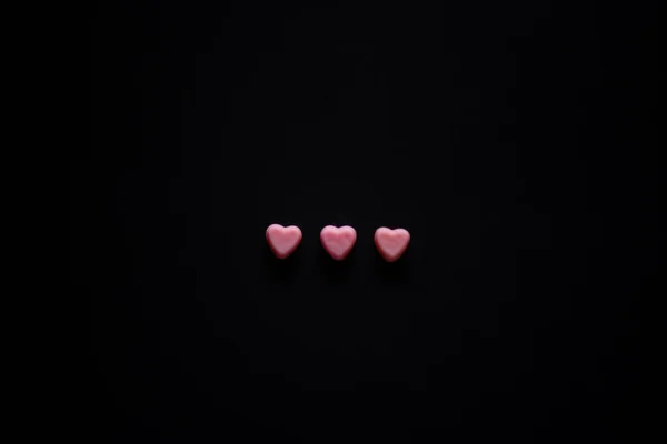 Heart Shape Black Background — Stock Photo, Image