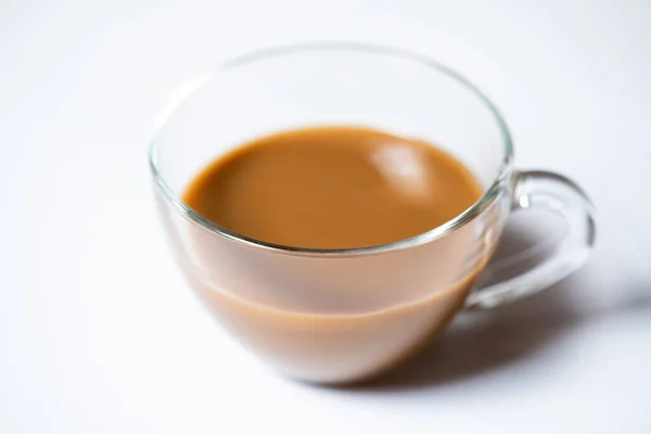 Чашка Чая Белым Сахаром Светлом Фоне — стоковое фото