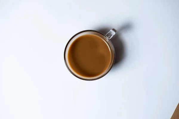 Tazza Caffè Una Tazza Sfondo Bianco — Foto Stock