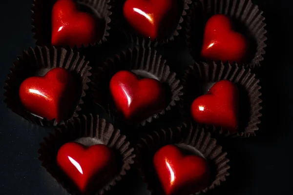 Valentijnsdag Hart Liefde Valentijnsdag Feestdagen Cadeau Mensen Concept Close — Stockfoto