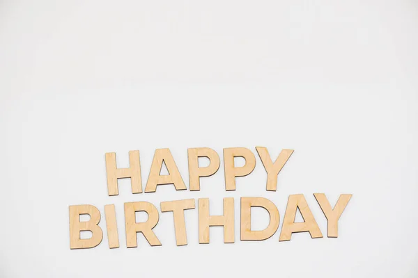 Happy Birthday Card Text Space White Background — Foto Stock