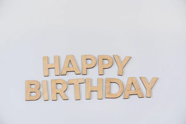 Happy Birthday Card Text Space White Background — Stockfoto