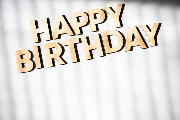 Happy Birthday Card Text White Background — Stockfoto