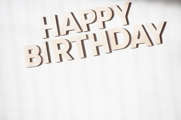 Happy Birthday Card Text Message White Background — Stockfoto