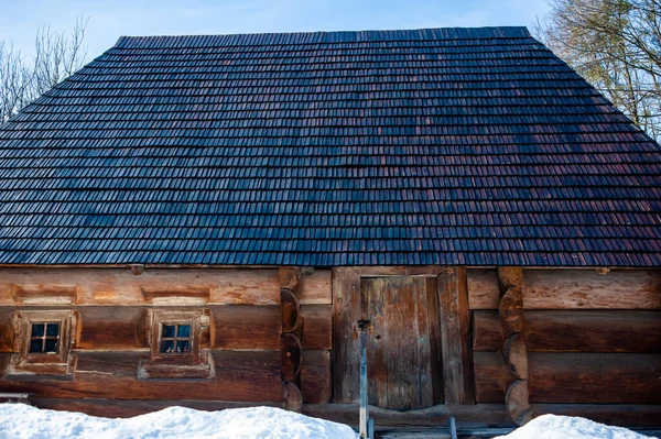 Gammalt Trähus Byn — Stockfoto