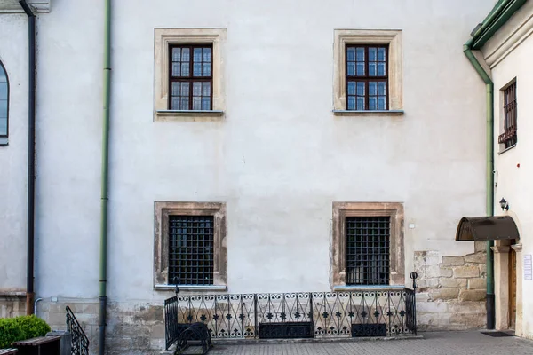 Old Wooden Window White Wall — Stock Photo, Image