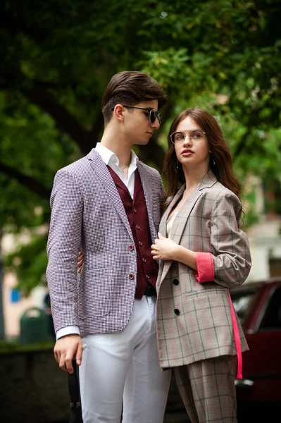 young couple on the street