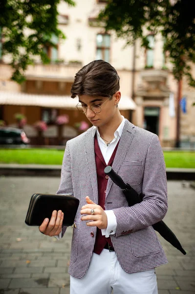 Young Business Man Street — Stockfoto