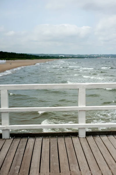 Jetée Bois Sur Plage — Photo