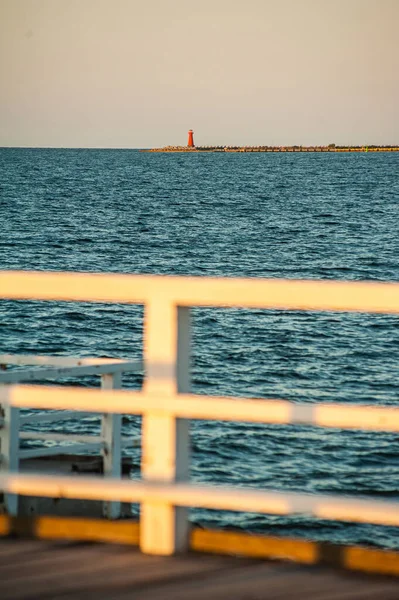 Морской Вечерний Пейзаж Цвет Волн Неба — стоковое фото