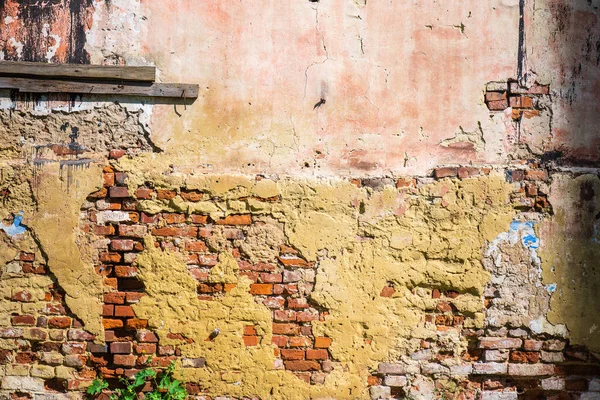 Kırmızı Beyaz Tuğlalı Eski Tuğla Duvar — Stok fotoğraf