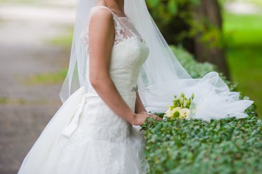 büyük düğün buketi.