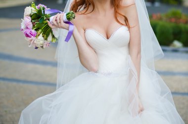 büyük düğün buketi.