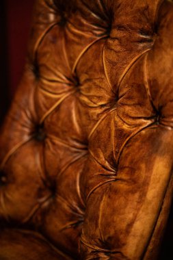 kahverengi deri koltuk arka plan