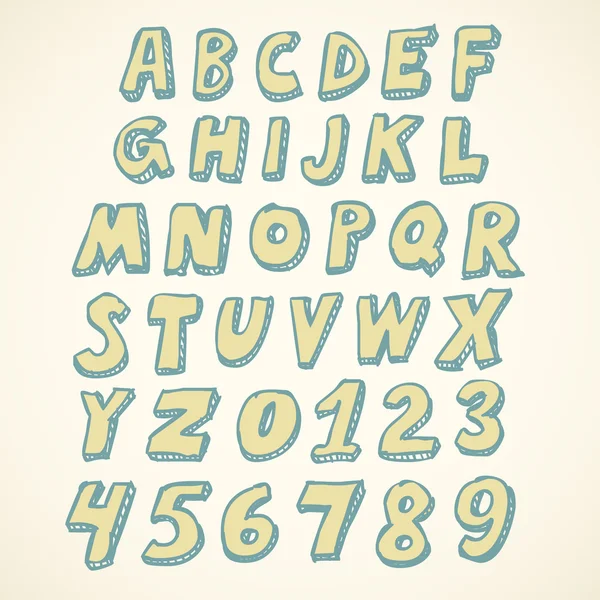 Alphabet Doodle — Image vectorielle