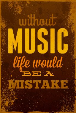 Tipografi illüstrasyon grunge efektler ile.