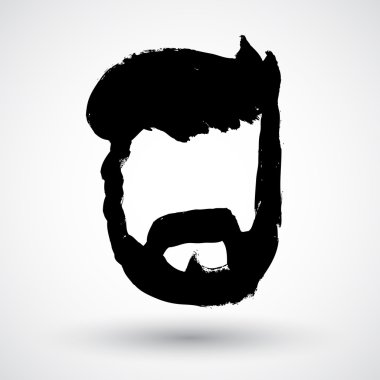 Grunge adam bıyık ve sakal