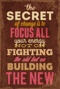 Tipografi illüstrasyon grunge efektler ile.