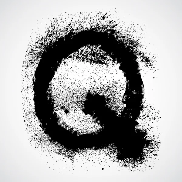 Grunge lettre q — Image vectorielle