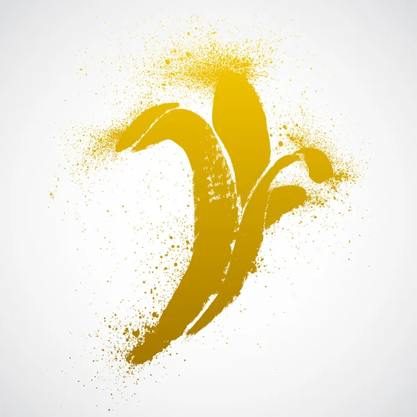Grunge banana — Stock Vector