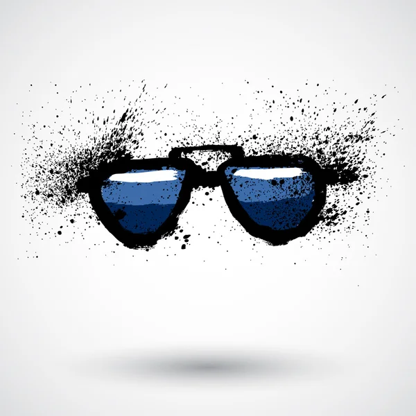 Icona occhiali Grunge — Vettoriale Stock