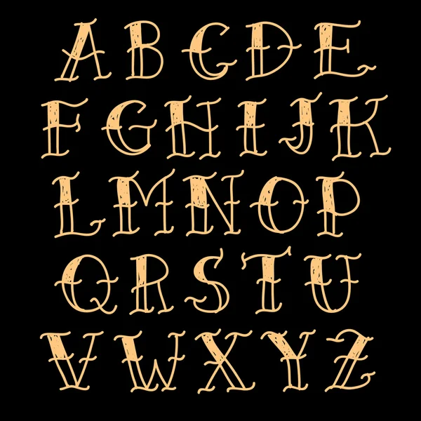 Alphabet manuscrit Doodle . — Image vectorielle