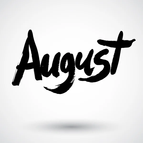 Grunge mês sinal agosto — Vetor de Stock