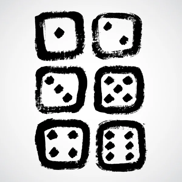 Dices de grunge — Vetor de Stock