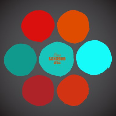 abstract round banners