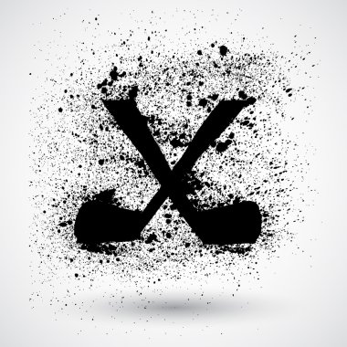 Grunge çapraz Hokey sopası simgesi