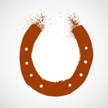 Grunge horseshoe symbol