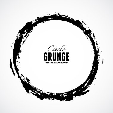 Mürekkep grunge daire çerçeve