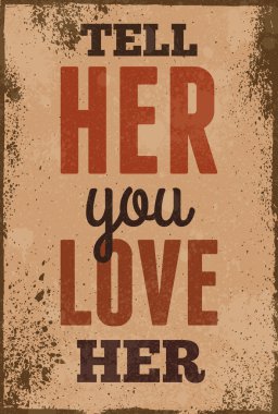 Tipografi illüstrasyon grunge efektler ile.