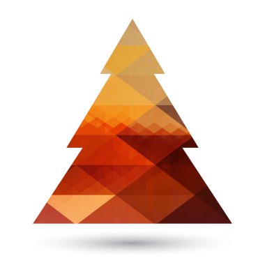 Renkli elmas ile Noel ağacı