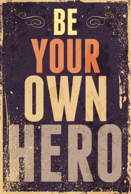 Tipografi illüstrasyon grunge efektler ile.