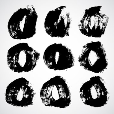 suluboya grunge yuvarlak afiş