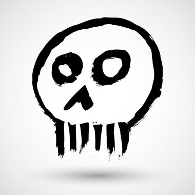 Grunge kafatası simgesi