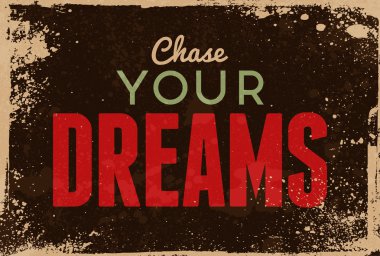 Vintage motivasyon posteri