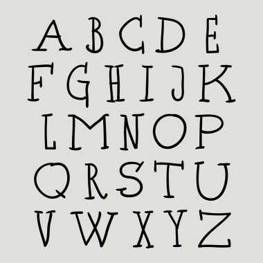 Set - doodle alfabesi
