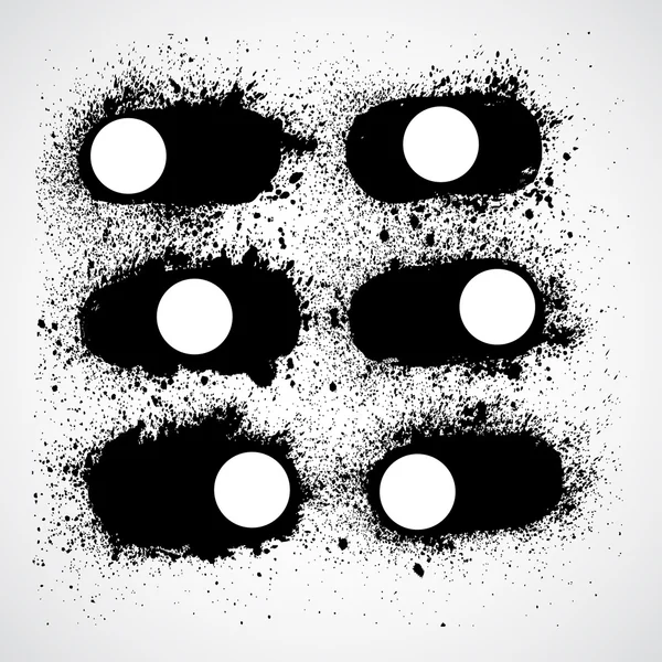 Étiquettes grunge noires — Image vectorielle
