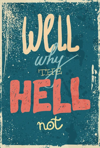 Illustration typographique avec effets de grunge . — Image vectorielle