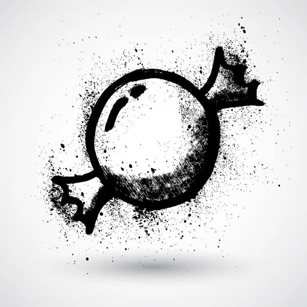 Grunge snoep pictogram — Stockvector