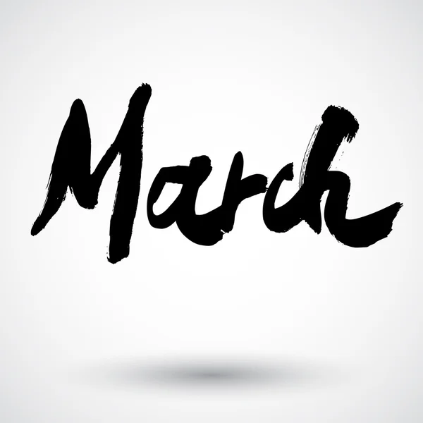 Grunge March Monatsschild — Stockvektor