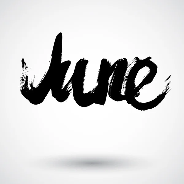 Grunge junio mes signo — Vector de stock